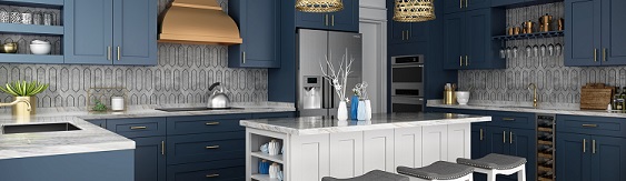 Blue Kitchen cabinets